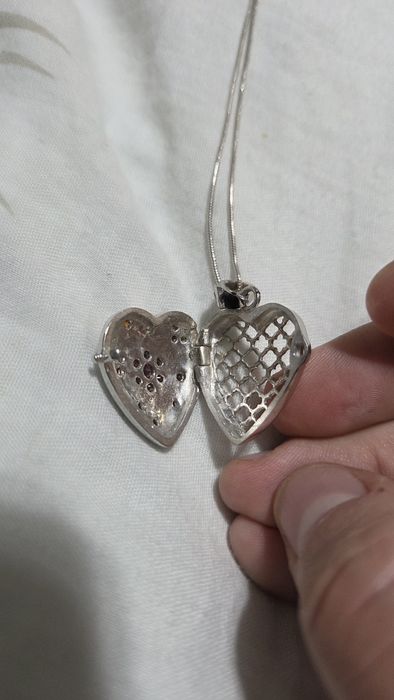 Vand Lant de argint de dama modell Inima  cu compartiment