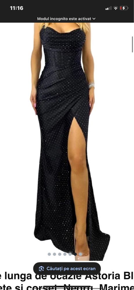 Rochie neagra satin NOUA