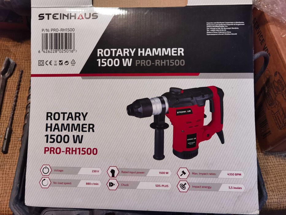 Перфоратор Steinhaus PRO-RH1500, 1500W,