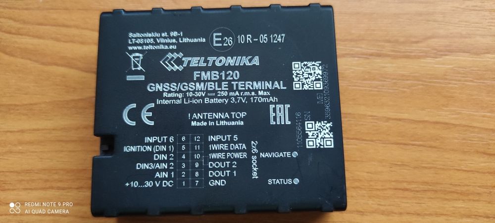 GPS Tracker GNSS Teltonika FMB120