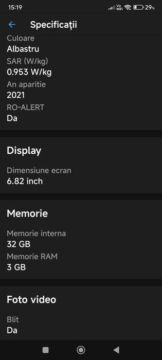 Telefon mobil smart X8 Allview, ecran și baterie mari, stare bună