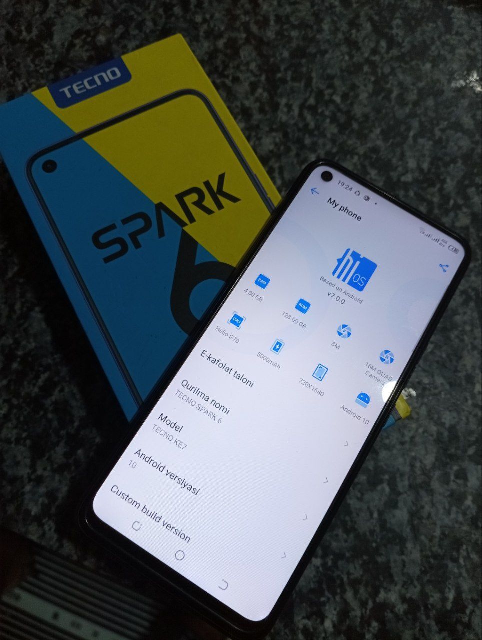 Tecno Spark 6. 4.128