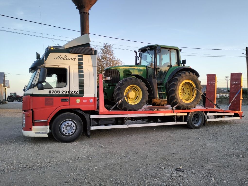 Tractari auto Teleorman Platforma transport utilaje tractor buldo vola