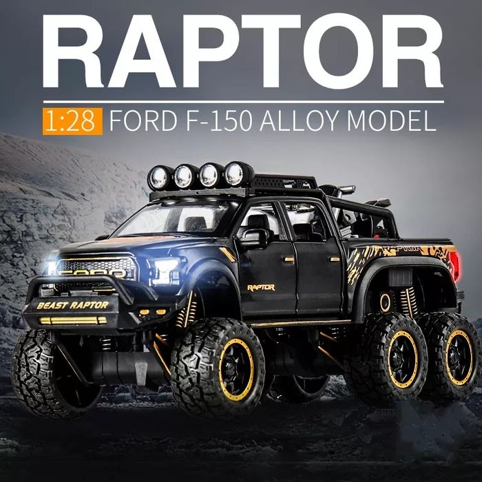 Macheta auto jucărie Ford Raptor, metalica, noua, scara 1:28