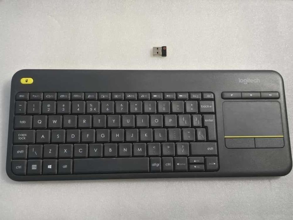 Tastatura Wireless LOGITECH Touch K400 Plus, USB, Layout US INT, negru