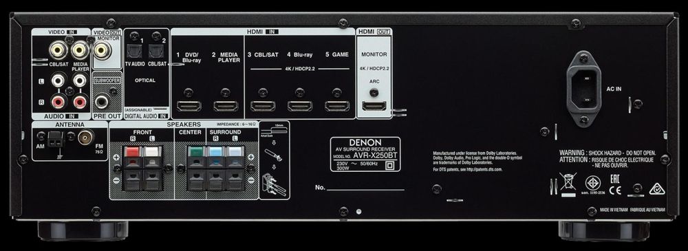 Receivere multifunctional 5.1 Denon AVR-X250BT
