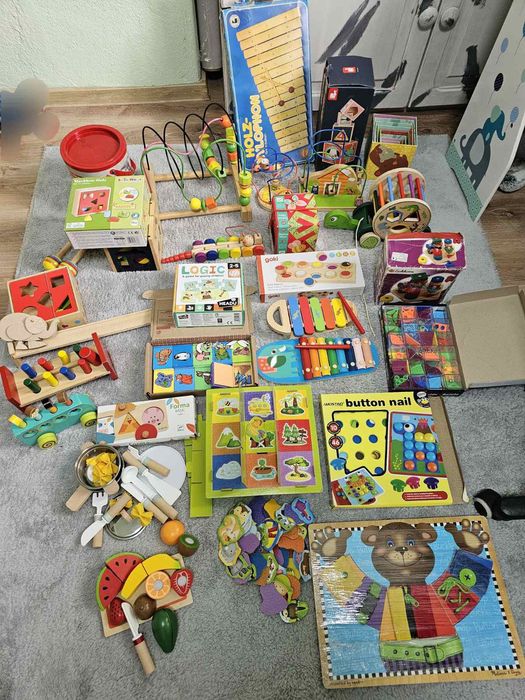 Детски дървени играчки, монтесори,образователни
