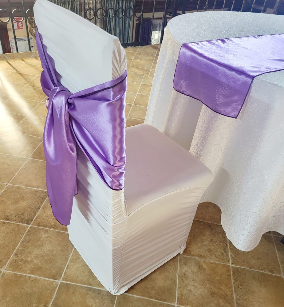 Fete de masa brocard teflonat 280cm , huse scaune , funde