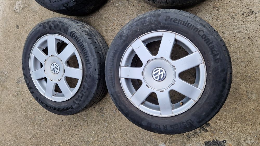 Jante aliaj + anvelope 195/65/R15 Vw Passat B5, B5.5