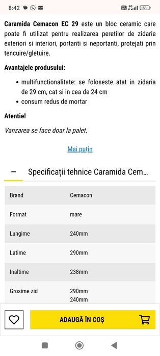 Caramida Cemacon Evoceramic 29