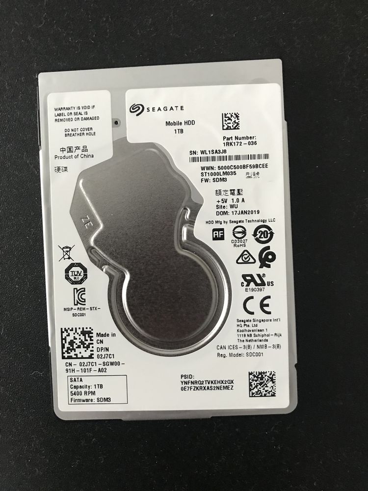 Seagate mobile HDD 1tb pt laptop