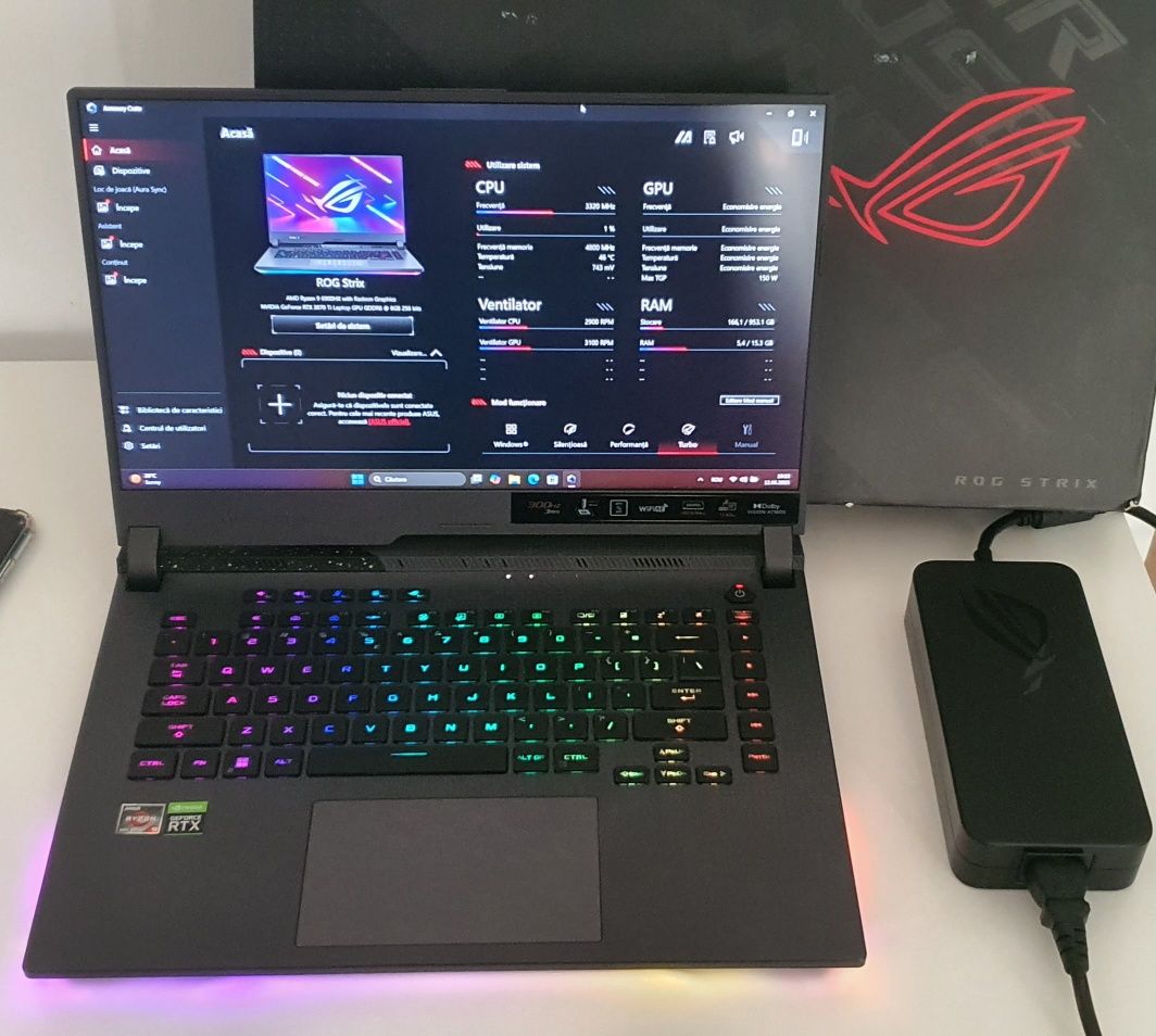 Laptop Asus Rog Strix G15 Ryzen 9 5900hx, RTX 3070TI, 300HZ, 16GB, 1TB