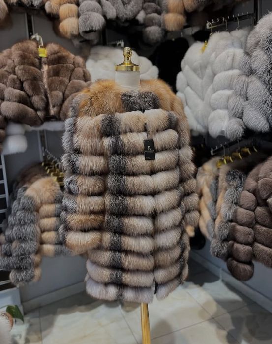 Haina blana vulpe 5 in 1 NOUA