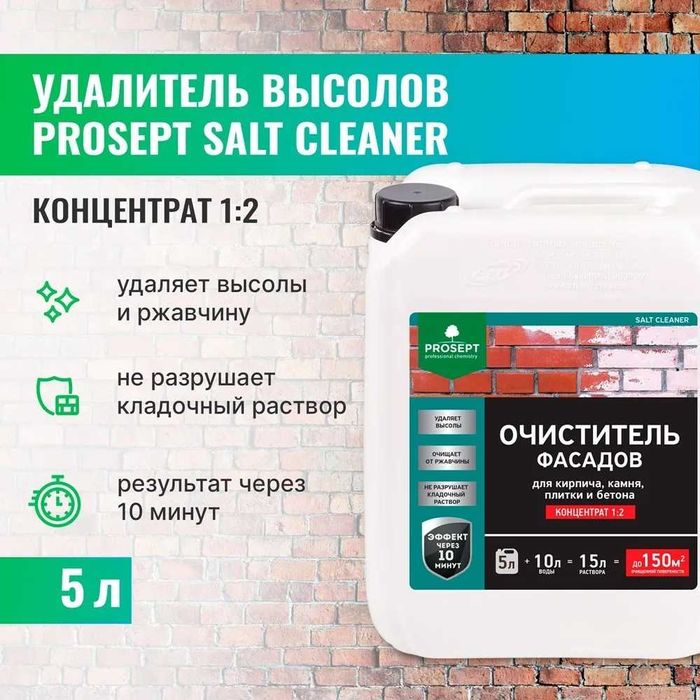 Очиститель удалитель высолов концентрат SALT CLEANER 5 литров