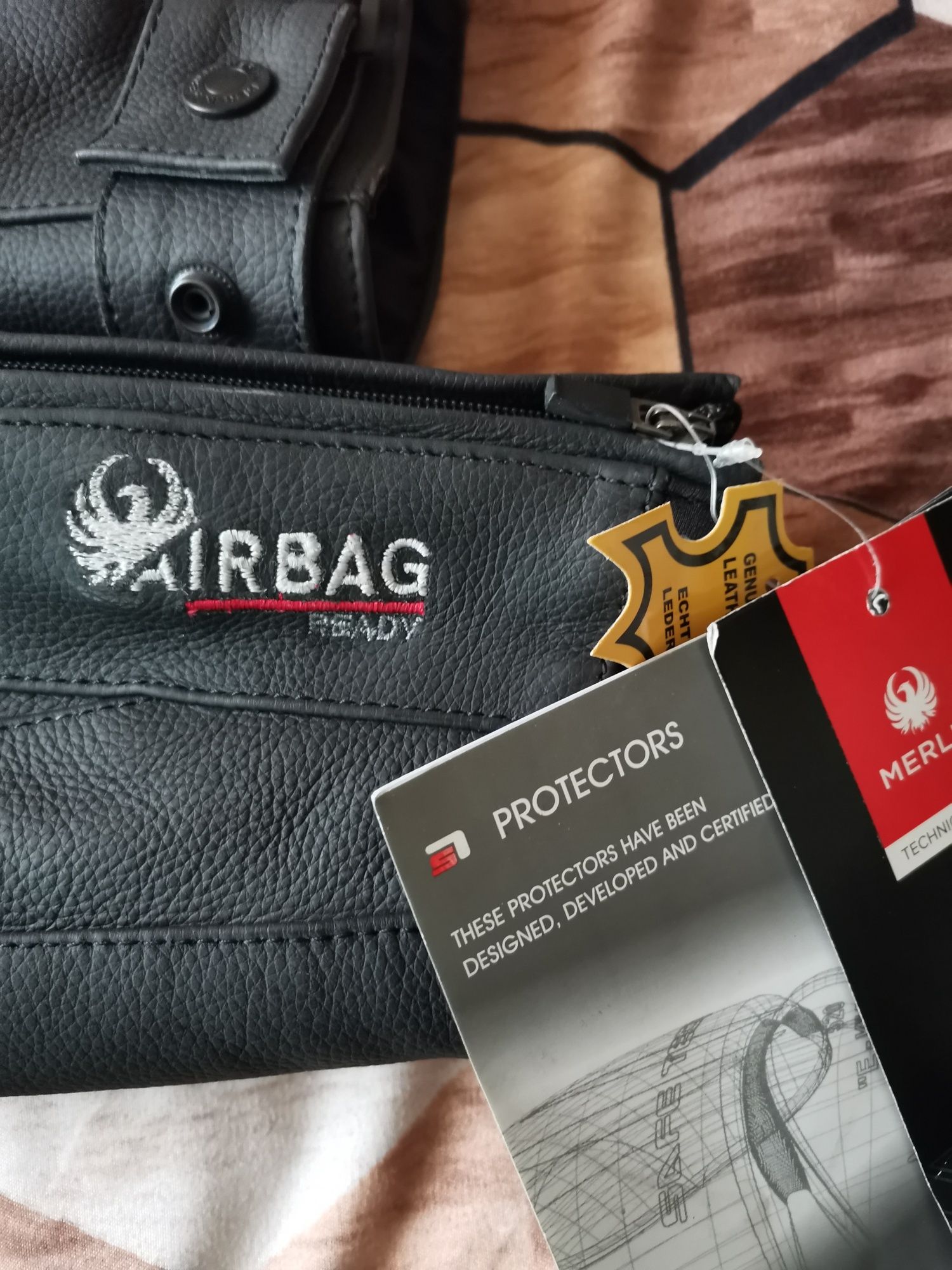 2 броя Кожени якета за мотор Merlin Luna "Airbag Ready"