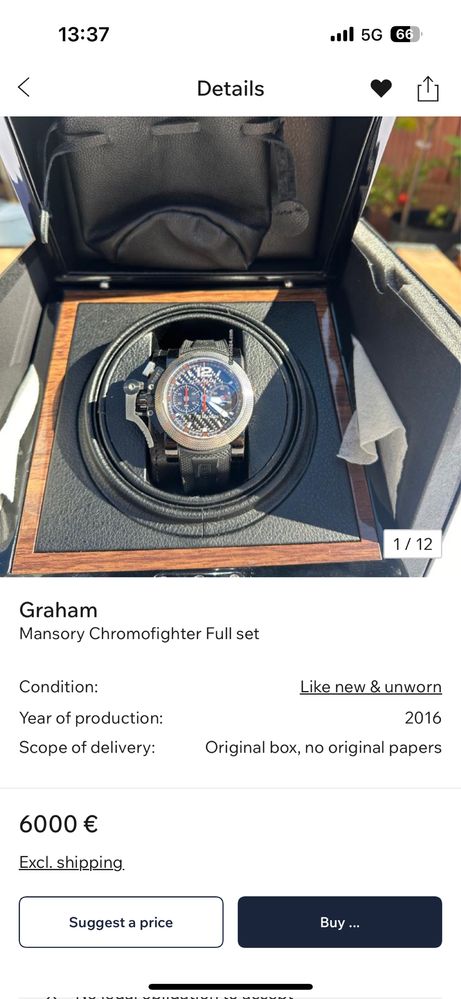 Бартер! Graham Chronofighter Oversize Mansory Limited Edition
