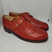 Ludwig Reiter Brogue Monkstrap Calf, Red, Size UK 11