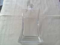 Sticlă decantor cristal gros - 700 ml, formă artdeco, 24 cm cu dop
