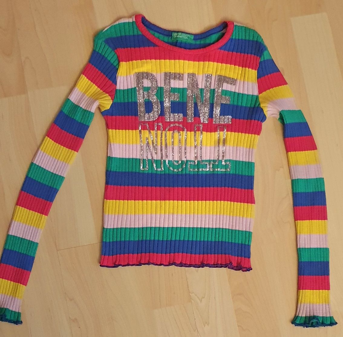 Bluze mulate Benetton/scurte/ în dungi/ cool 7-10 ani