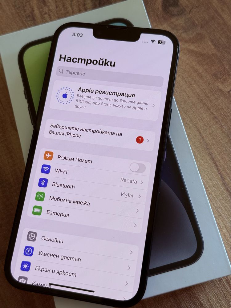 iPhone 14 128GB Midnight Black Черен зарядно слушалки