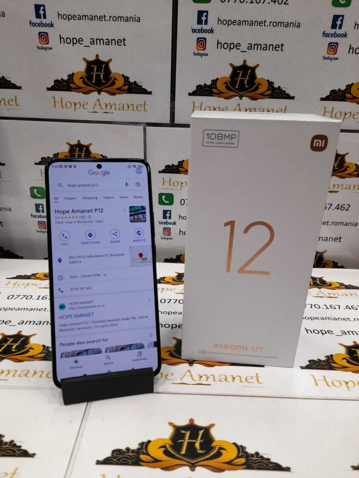 Hope Amanet P12 - XIAOMI 12T/Black/128 - 8 GB/ FULL BOX!!!