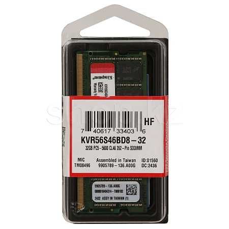 Kingston SO-DIMM 32GB DDR5 5600MHz Kingston (2 ШТ)