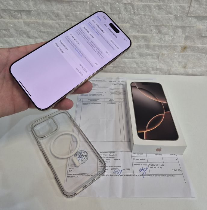 iPhone 16 Pro Max 256GB. ( Capac spate fisurat )