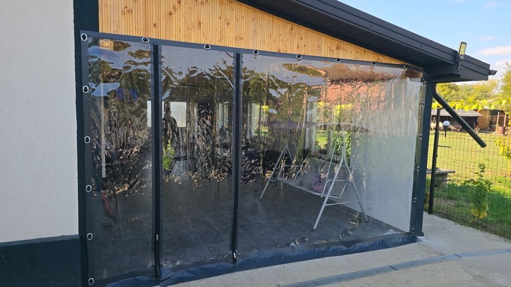 Închidem terase cu folie transparenta