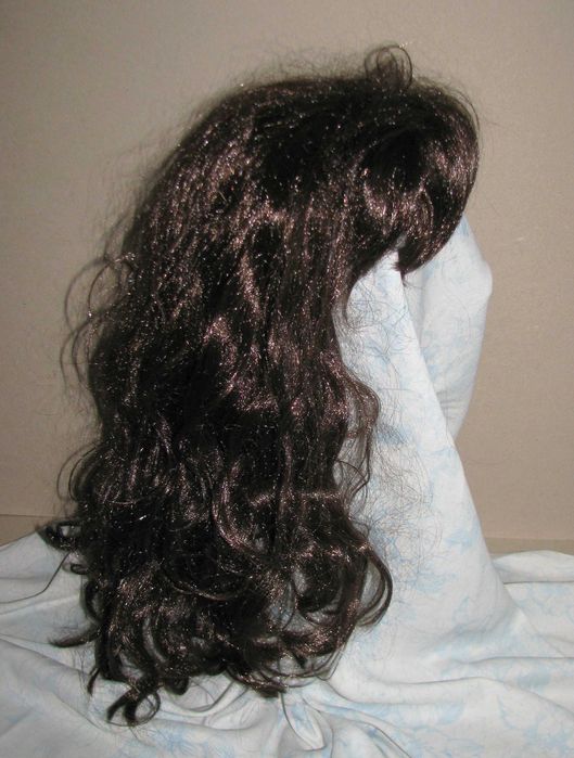 Перука изкуствена коса дълга права къдрава вълниста с диадема