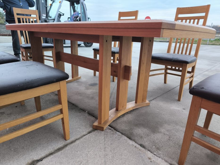 Масивна маса от Дъб+6 стола