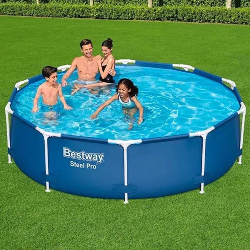 Piscina Familie Copii Rotunda Cadru Metal 305x76cm LivratGRATUIT AR