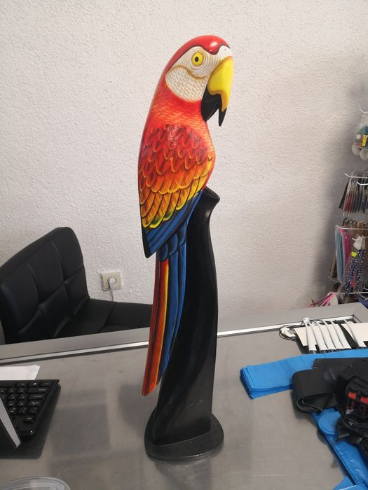 Дървен папагал 62 см
