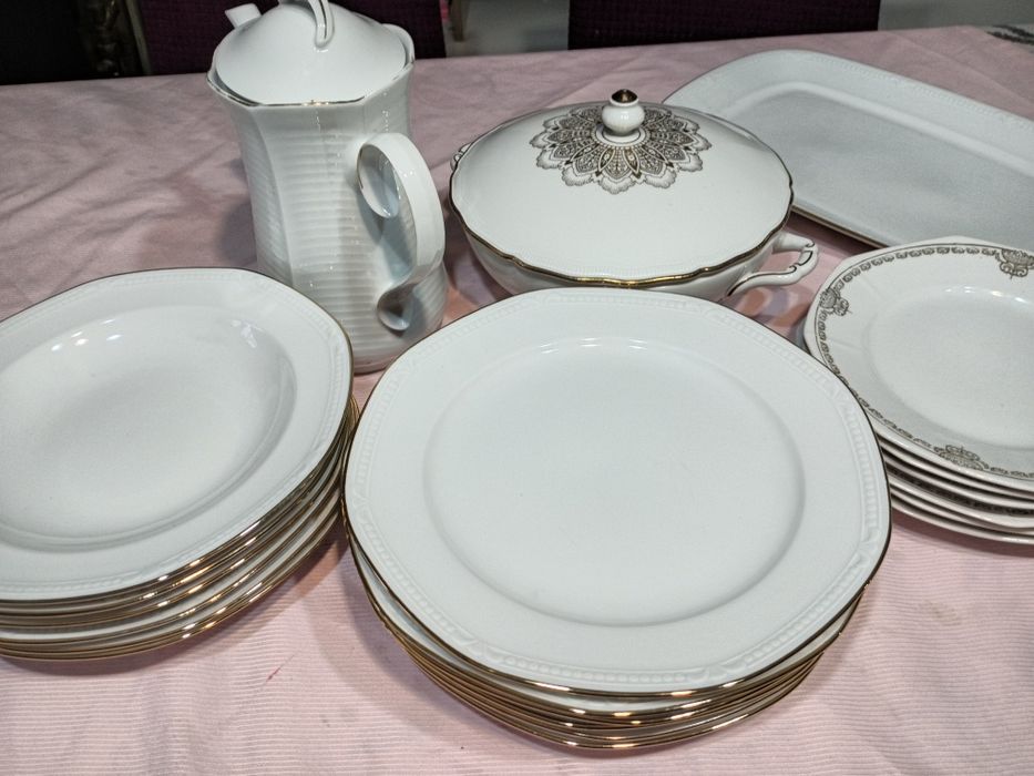 Баварски сервиз нежен снежно бяло