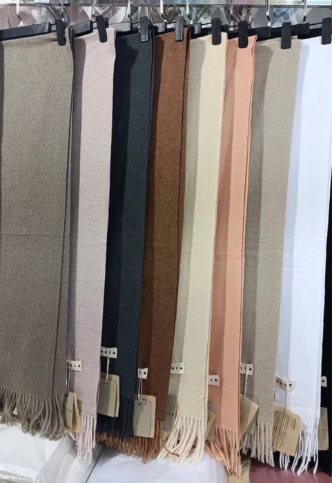 Шарф однотонный теплый