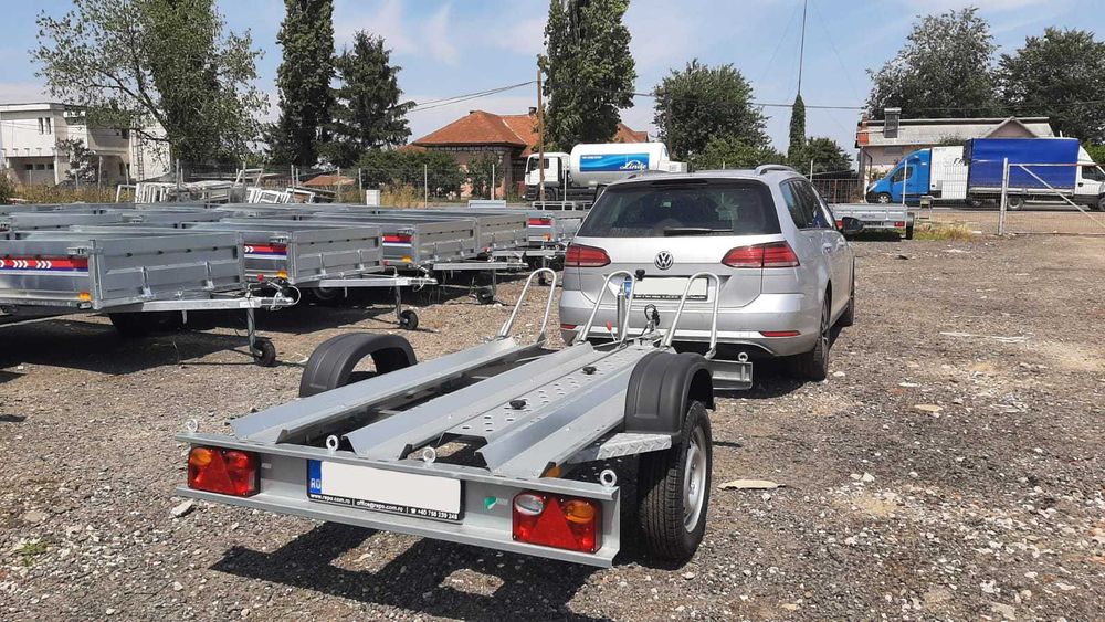 Remorca basculabila MOTO - ATV 750kg noua REPO carte RAR nr. rosu