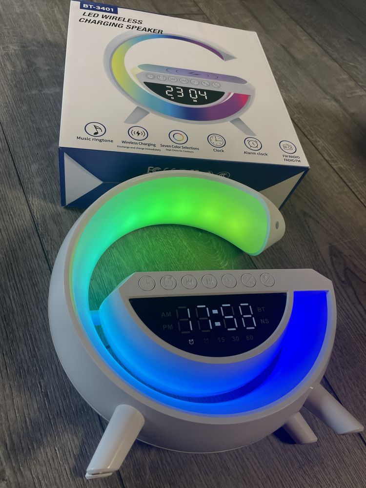 G-smart нощна лампа , зарядно , аларма , часовник , bluetooth колонка