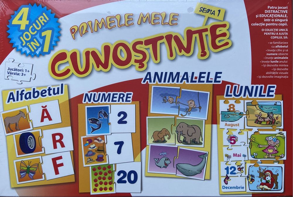 Primele Cunostinte 4in1, Alfabet, Numere, Adunare, Scadere etc