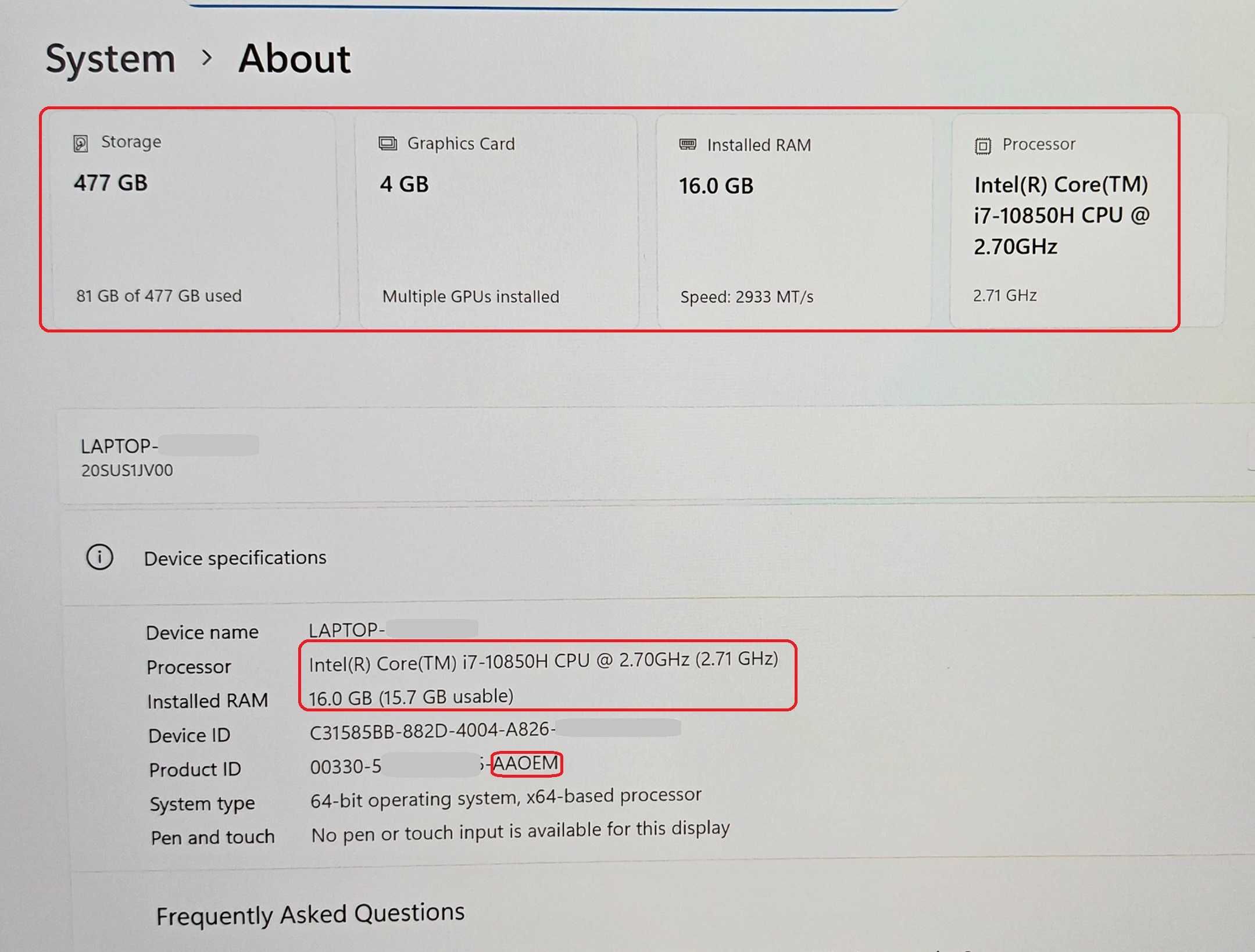 4K 100% Adobe/Core i7-10850H/16G RAM/512 SSD/Quadro T1000/ThinkPad P15