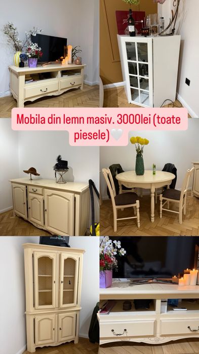 URGENT SET MOBILIER din lemn masiv