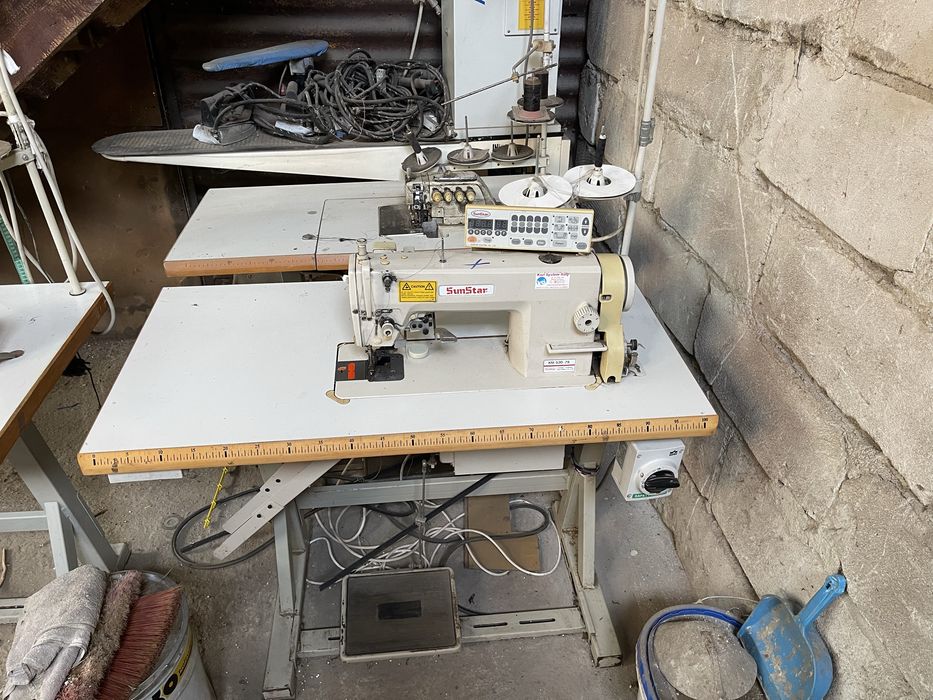 Vand masini de cusut ,de surfilat,masa de calcat profesionale trifazic