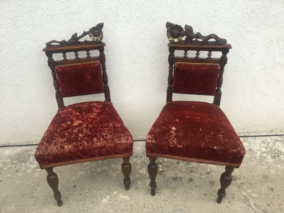Deosebit set 2 scaune franceze,perioada 1920-1930,Belgia