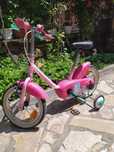 Детски велосипед B twin 500 unicorn, 14 инча, розово