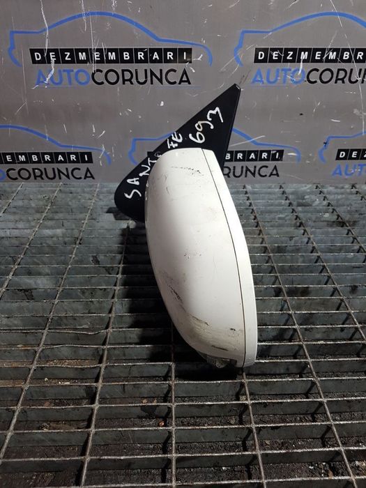 Oglinda stanga Hyundai Santa Fe 2 Facelift 2009 - 2012 4 Usi ALB 3M VANILLA WHITE (693) ...