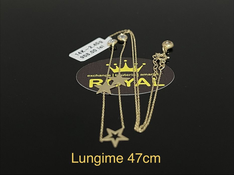 Bijuteria Royal CB : Lănțișor damă aur 14k 2,45gr