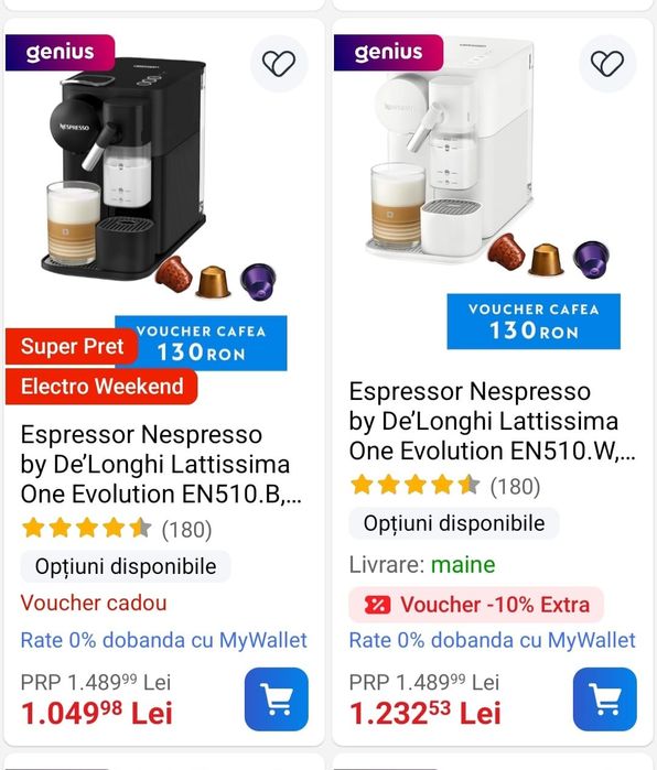 Espressor Nespresso Lattissima One stare excelenta