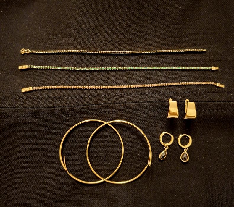 ‼️Aur 14k*lant cu pandantive/cercei/brățară damă‼️