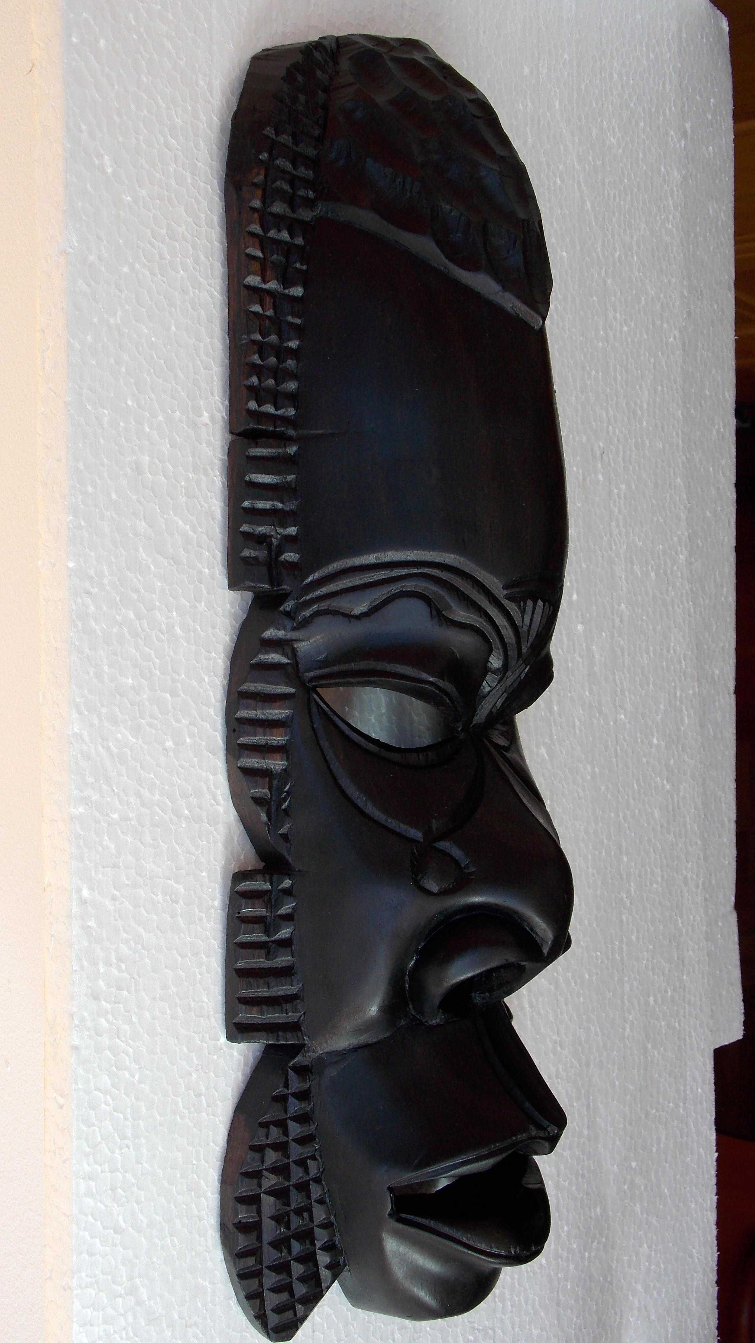 statueta lemn abanos masca sculptura arta africana veche antichitati