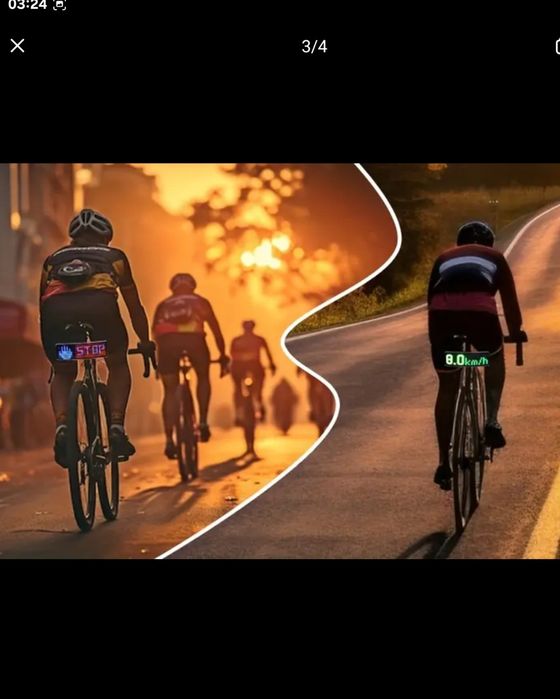 Semnalizare bicicleta led smart, aplicatie, telecomanda wireless,usb.