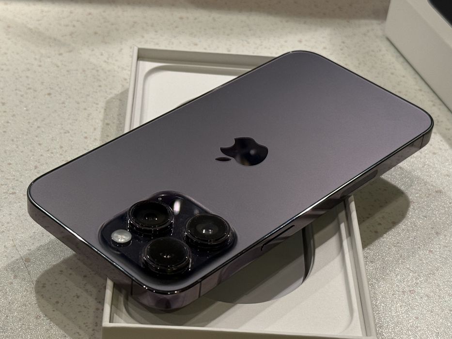 iPhone 14 Pro Max 256GB Deep Purple eSim – Като НОВ, 100% Батерия.