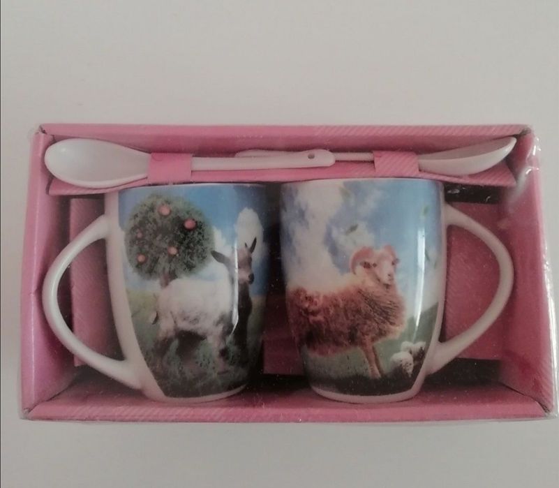 Набор кружки с ложками новый, всего за 1000 тнг!